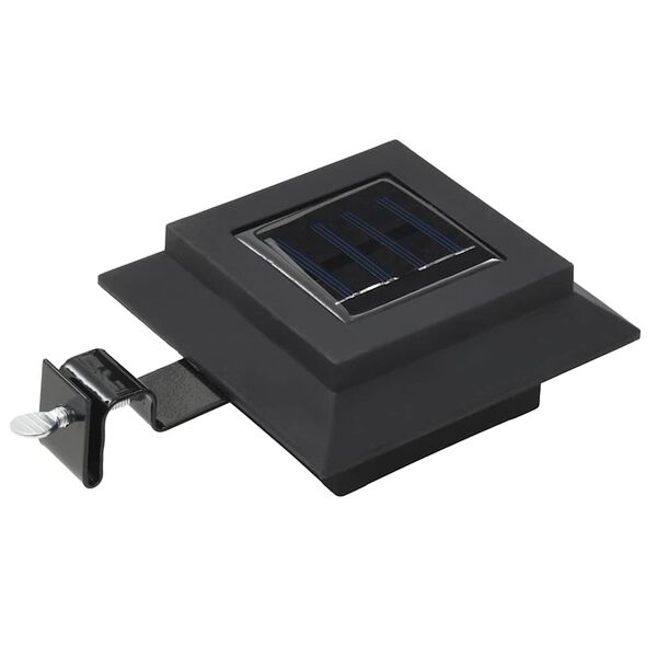 vidaXL Lampes solaires &agrave; LED carr&eacute;es d'ext&eacute;rieur 12 pcs 12 cm Noir