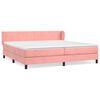 vidaXL Sommier &agrave; lattes de lit avec matelas Rose 200x200 cm Velours