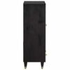 vidaXL Haut Armoire Noir 60 x 33 x 100 cm Bois de mangue massif