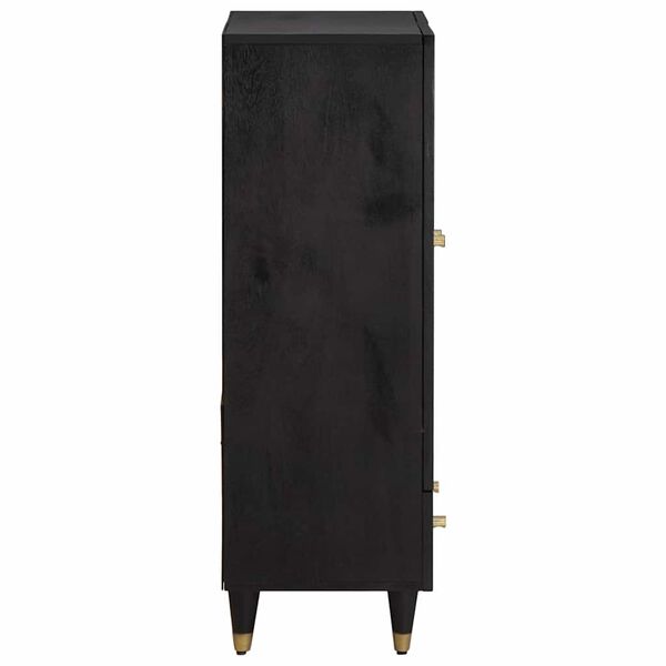 vidaXL Haut Armoire Noir 60 x 33 x 100 cm Bois de mangue massif