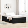 vidaXL Lit avec rangement et matelas Noir 120 x 190 cm Polyester