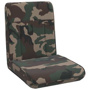 vidaXL Fauteuil de sol ajustable Vert arm&eacute;e Tissu