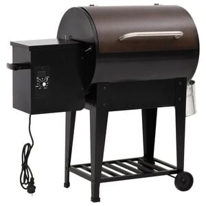 vidaXL Gril &agrave; granul&eacute;s avec &eacute;tag&egrave;re inf&eacute;rieure noir 94 cm fer