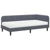 vidaXL Cadre de lit d'angle Gris fonc&eacute; 90 x 200 cm Velours
