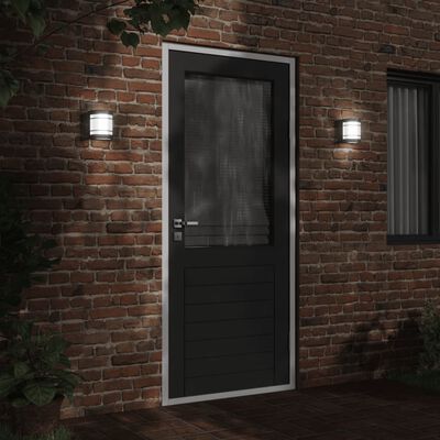 vidaXL Applique murale d'extérieur noir acier inoxydable