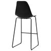 vidaXL Ensemble de bar 3 pcs Plastique Noir