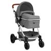 vidaXL Poussette pour b&eacute;b&eacute; 2-en-1 Gris clair Aluminium