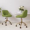 vidaXL Chaises pivotantes &agrave; manger lot de 2 vert clair velours