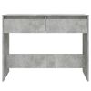 vidaXL Table console gris b&eacute;ton 100x35x76,5 cm bois d'ing&eacute;nierie