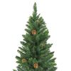 vidaXL Arbre de No&euml;l artificiel pr&eacute;-&eacute;clair&eacute; pommes de pin vert 150 cm