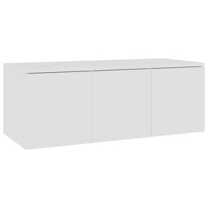 vidaXL Meuble TV Blanc 80x34x30 cm Bois d'ing&eacute;nierie
