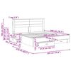 vidaXL Cadre de lit avec tiroir avec t&ecirc;te de lit Bois d'ing&eacute;nierie