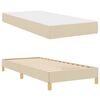 vidaXL Lit &agrave; ressorts avec matelas Cr&egrave;me 90 x 190 cm tissu