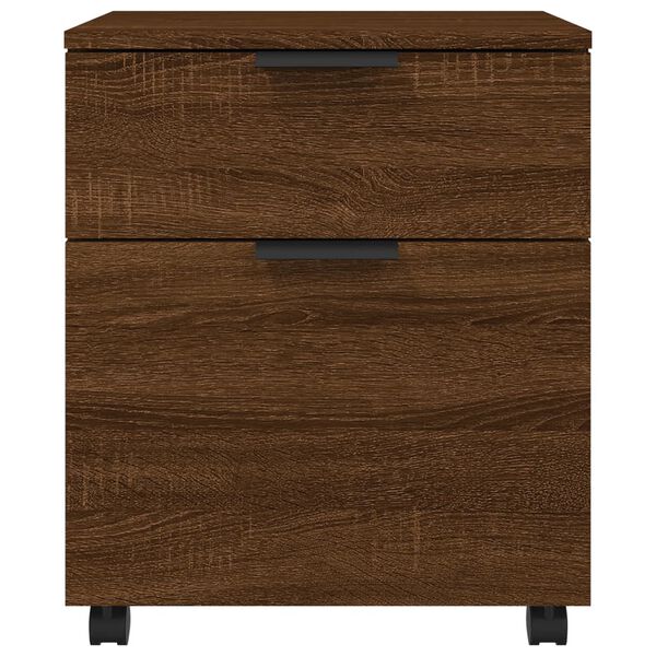 vidaXL Classeur mobile avec roues Ch&ecirc;ne marron 45x38x54 cm Bois