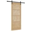 vidaXL Porte coulissante Naturel 83 x 202 cm Bois de pin massif