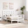 vidaXL Cadre de lit sans matelas blanc bois de pin massif