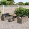 vidaXL Ensemble de canap&eacute; de jardin 9 pcs Gris polyrotin