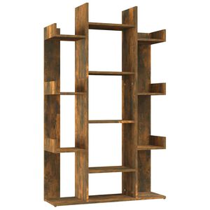 vidaXL Biblioth&egrave;que Ch&ecirc;ne fum&eacute; 86x25,5x140 cm Bois d'ing&eacute;nierie