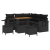 vidaXL Ensemble de canap&eacute; de jardin 8 pc Noir polyrotin