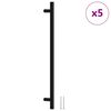 vidaXL Poign&eacute;es d'armoire 5 pcs noir 320 mm acier inoxydable
