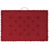 vidaXL Coussins de plancher de palette lot de 6 Rouge bordeaux Coton