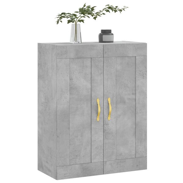 vidaXL Armoire murale gris béton 69,5x34x90 cm bois d'ingénierie