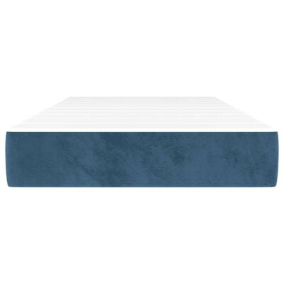 vidaXL Matelas à ressorts ensachés pour enfants bleu 80x160 cm velours