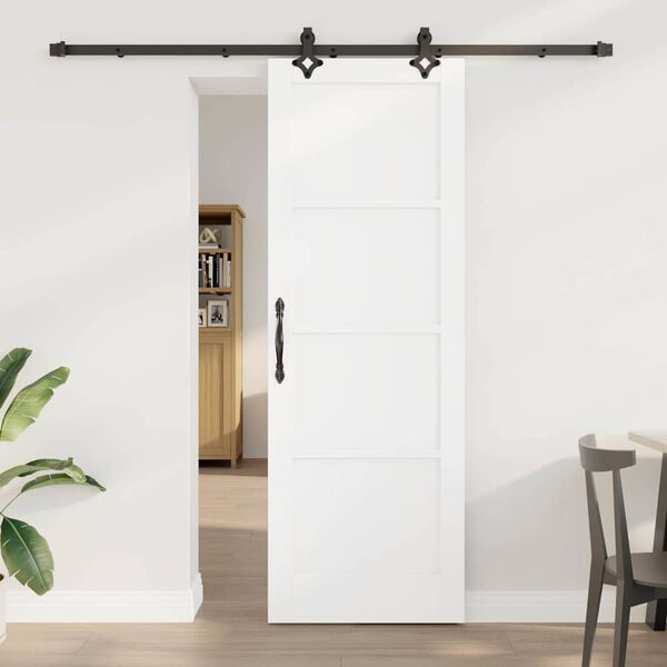 vidaXL Porte coulissante ORKDAL Blanc 73,5 x 211 cm Pin massif