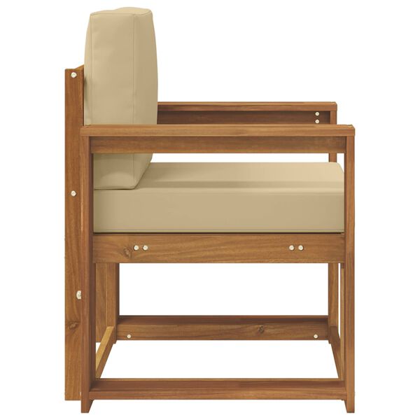 vidaXL Canap&eacute; d&rsquo;ext&eacute;rieur Bois d'acacia massif et polyester Naturel