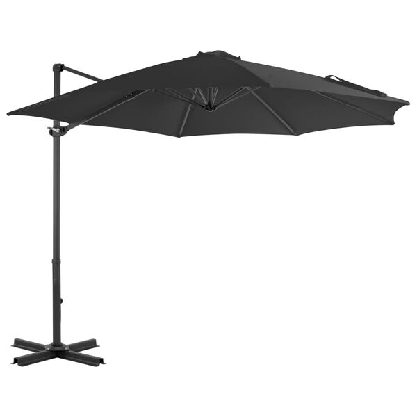 vidaXL Parasol de jardin avec base portable anthracite