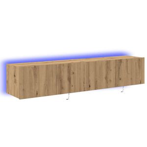 vidaXL Meuble TV mural 2 pc Ch&ecirc;ne artisanal Bois d'ing&eacute;nierie