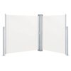 vidaXL Auvent lat&eacute;ral double r&eacute;tractable de patio 170x600 cm Cr&egrave;me