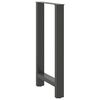 vidaXL Pieds de table de bar Anthracite 2 pièces 40 x (90-91) cm Acier