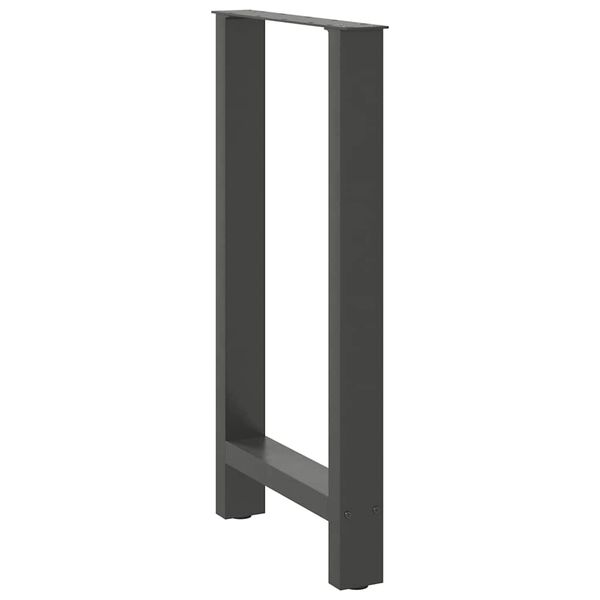 vidaXL Pieds de table de bar Anthracite 2 pièces 40 x (90-91) cm Acier