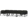 vidaXL Salon de jardin 8 pcs avec coussins Aluminium Anthracite