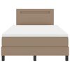 vidaXL Lit &agrave; ressorts avec matelas Cappuccino 120 x 200 cm Simili cuir