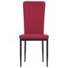 vidaXL Chaises &agrave; manger lot de 4 Rouge bordeaux Velours