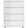 vidaXL Armoires de rangement 2 pcs Blanc brillant 80 x 48 x 105 cm