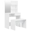 vidaXL Ensemble de coiffeuse Blanc brillant 74,5x40x141 cm