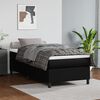 vidaXL Sommier &agrave; lattes de lit avec matelas Noir 90x200 cm Similicuir