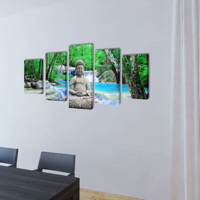 Set de toiles murales imprimées Bouddha 100 x 50 cm
