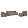 vidaXL Ensemble de canap&eacute;s 4 pcs coussins d&eacute;coratifs et coussins Taupe