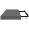 vidaXL &Eacute;tag&egrave;re murale flottante 2 pcs Gris brillant 60x23,5x3,8 cm MDF