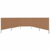 vidaXL Paravent 5 panneaux Tissu 600 x 160 cm Taupe