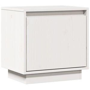 vidaXL Table de chevet Blanc 40x30x40 cm Bois de pin solide