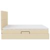 vidaXL Lit avec rangement et matelas Cr&egrave;me 180 x 200 cm Polyester