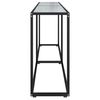 vidaXL Table console Marbre blanc 200x35x75,5 cm Verre tremp&eacute;