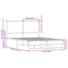 vidaXL Cadre de lit en m&eacute;tal sans matelas ch&ecirc;ne sonoma 120x200 cm