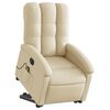 vidaXL Fauteuil inclinable de massage &eacute;lectrique Cr&egrave;me Tissu