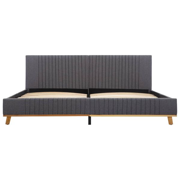 vidaXL Cadre de lit sans matelas gris clair tissu 160x200 cm